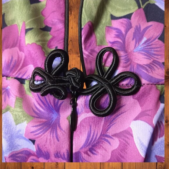 Lady Camille Women's Large Short Sleeve Floral Nightgown Partial Zip Vintage - Picture 3 of 7